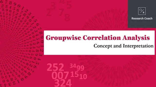 Group wise Correlation Analysis - Compare Correlation between Groups thumbnail