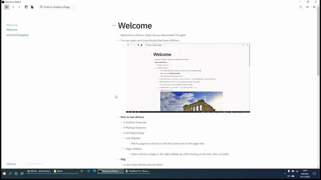 Athens Research - Open Source Roam Research Alternative for Notes / PKM / To Do / Journal thumbnail