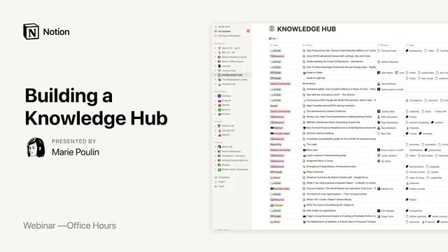 Notion Office Hours: Building a Knowledge Hub 🔖 thumbnail