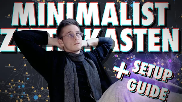 My simple note-taking setup | Zettelkasten in Obsidian | Step-by-step guide thumbnail