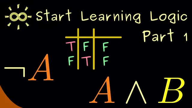 Start Learning Logic 1 | Logical Statements, Negations and Conjunction [dark version] thumbnail