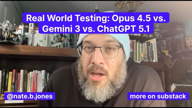 Real World Testing: Opus 4.5 vs. Gemini 3 vs. ChatGPT 5.1 thumbnail