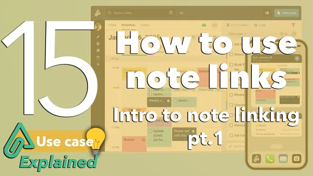 Amplenote Explained 15: Intro to note linking pt. 1: How to use note links thumbnail