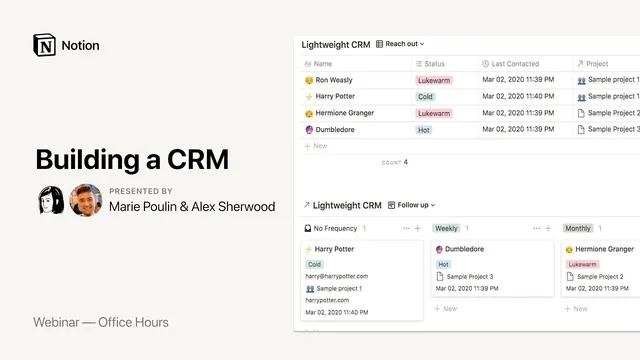 Notion Office Hours: Building a CRM 🏬 thumbnail