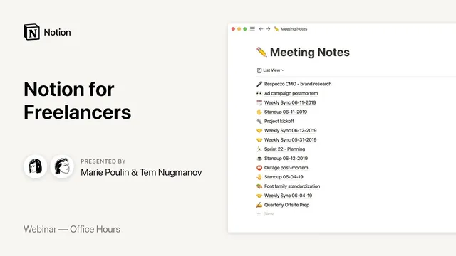 Notion Office Hours: Notion for Freelancers 🖇 thumbnail