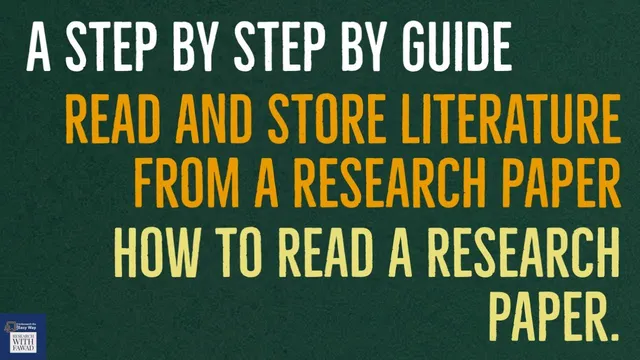 How to Read a Research Paper? thumbnail