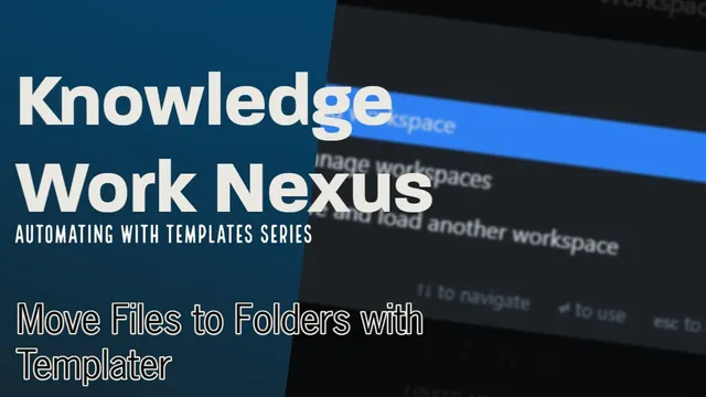 Automating Workflows with Templater in Obsidian thumbnail