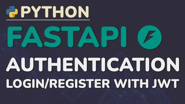 Python FastAPI Tutorial (Part 10): Authentication - Registration and Login with JWT thumbnail