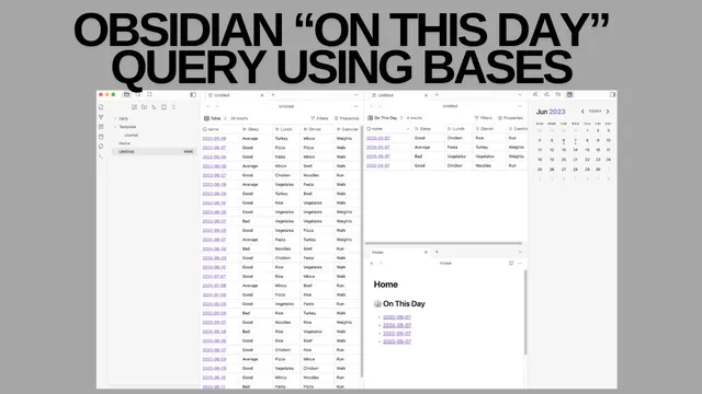 Obsidian - On This Day Query Using Obsidian Bases Feature thumbnail