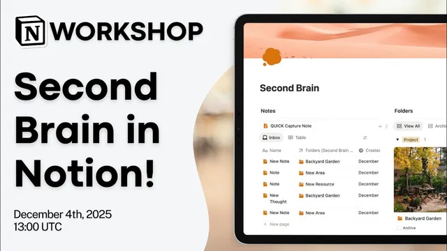 Notion Masterclass: Build Your Second Brain in Notion thumbnail