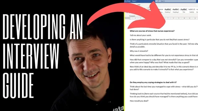 How to develop an interview guide in qualitative research  (step by step guide with examples) thumbnail