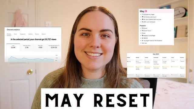 May 2022 Monthly Reset - Monthly Reflection, Planning and Goal Setting as a PhD Student thumbnail