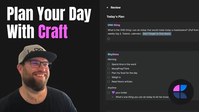 How I plan my day in Craft (daily notes) thumbnail