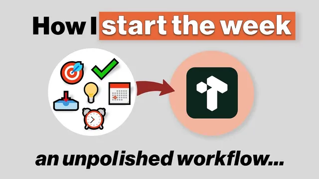 Starting the Week with Tana: My Actual Productivity Workflow thumbnail