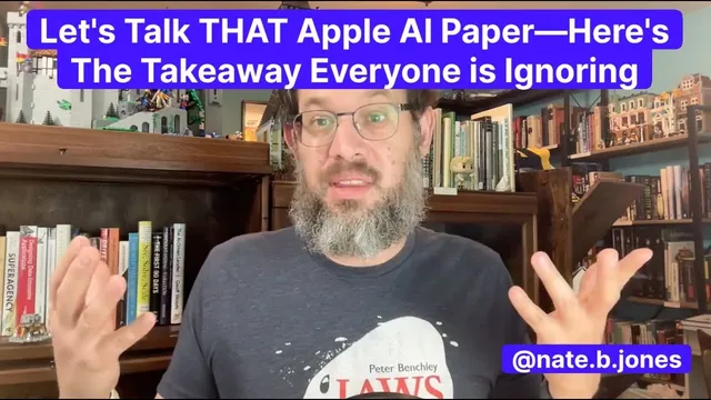 Let's Talk THAT Apple AI Paper—Here's the Takeaway Everyone is Ignoring thumbnail