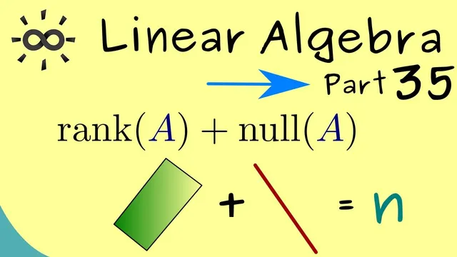 Linear Algebra 35 | Rank-Nullity Theorem thumbnail