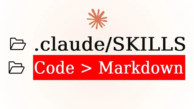 Agent Skills: Code Beats Markdown (Here's Why) thumbnail
