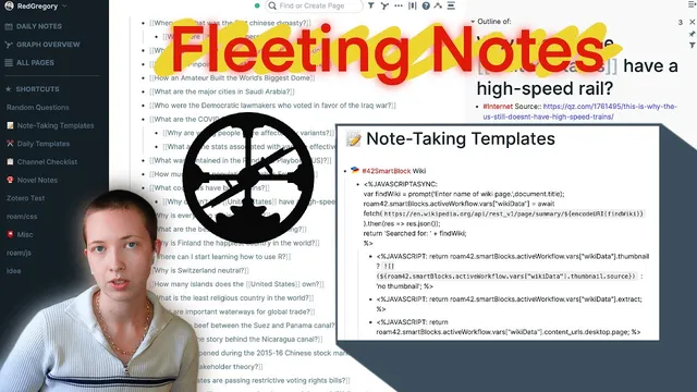 How I Process Fleeting Notes With Roam And Roam42 Smartblocks thumbnail