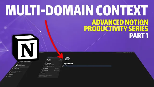 Advanced productivity workflow in Notion thumbnail