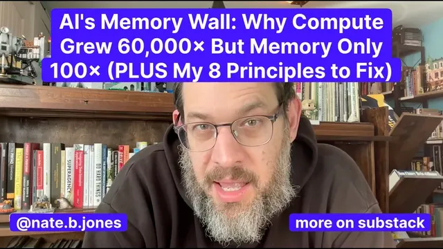 AI's Memory Wall: Why Compute Grew 60,000x But Memory Only 100x (PLUS My 8 Principles to Fix) thumbnail