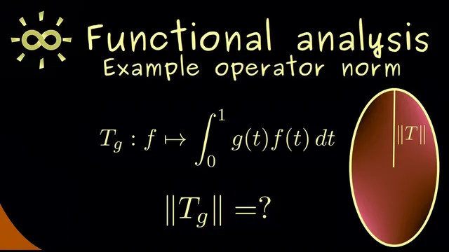 Functional Analysis 14 | Example Operator Norm [dark version] thumbnail