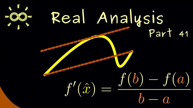 Real Analysis 41 | Mean Value Theorem [dark version] thumbnail
