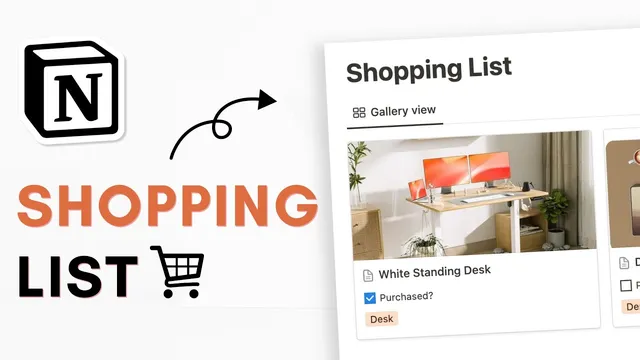 How to create a shopping list & price tracker in Notion? | Beginner Tutorial + free template thumbnail