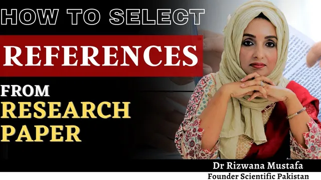 How Select the Reference From a Research Paper | Dr Rizwana Mustafa thumbnail