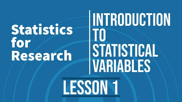 Statistics for #Research - L1 - Introduction to Statistical Variables thumbnail