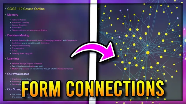 Taking ZETTLEKASTEN university school notes using Obsidian MD (concept mapping example and graph) thumbnail