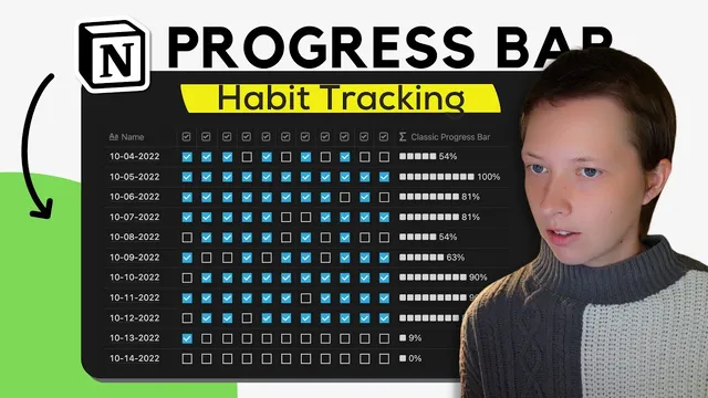 How To Build A Progress Bar In Notion: Habit Tracker (Part 1) thumbnail