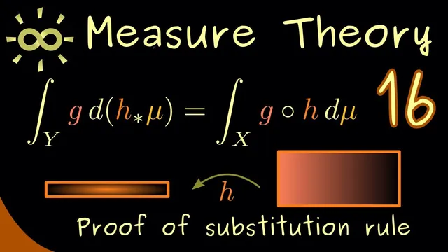 Measure Theory 16 | Proof of the Substitution Rule for Measure Spaces [dark version] thumbnail