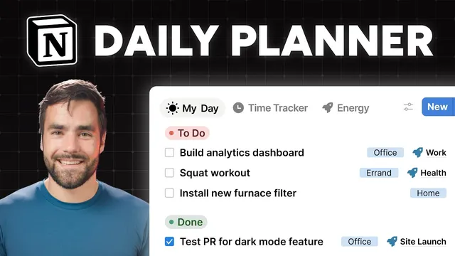 I can't believe how well this Notion daily planner helps me focus thumbnail