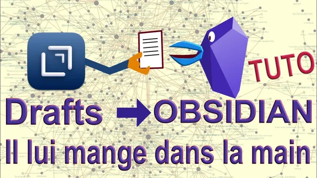 OBSIDIAN mange dans la main de DRAFTS, tuto obsidian, tuto Drafts thumbnail