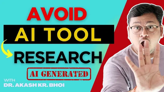 Ethical Use of AI Tools in Research Writing || AI Generated Plagiarism || Hindi thumbnail