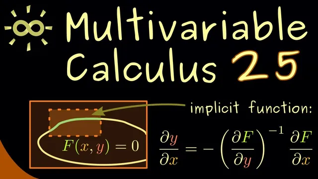 Multivariable Calculus 25 | Implicit Function Theorem [dark version] thumbnail