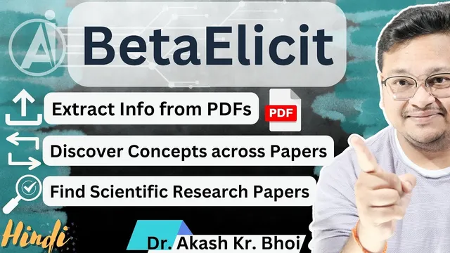 New Elicit Beta for Systematic Review and Meta-Analysis || Ai Literature Review || Hindi || 2023 thumbnail