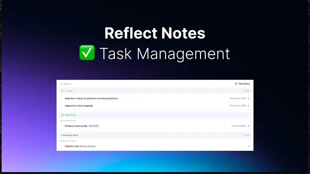 Managing Tasks in Reflect thumbnail