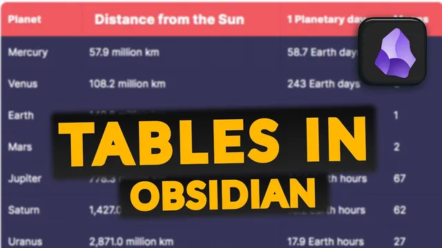 How to Work with Tables in Obsidian for Efficient Note-taking thumbnail
