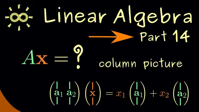 Linear Algebra 14 | Column Picture of the Matrix-Vector Product [dark version] thumbnail