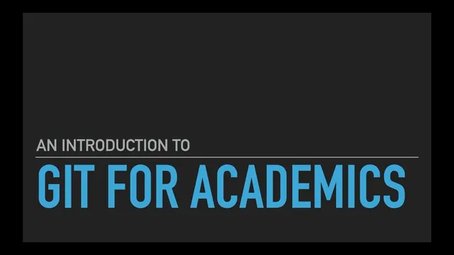Git for Academics thumbnail