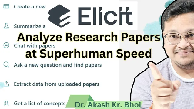 How to use Elicit for Literature Review and to Generate Research ideas and Objectives || Hindi thumbnail