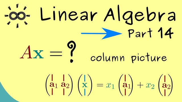Linear Algebra 14 | Column Picture of the Matrix-Vector Product thumbnail