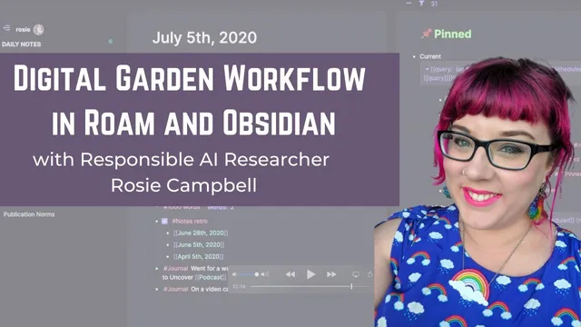 Roam Tour with Rosie Campbell- Roam and Obsidian Workflow with Digital Gardens thumbnail