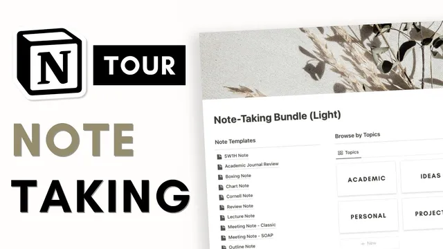 How to Take Notes in Notion | Best Tips + Template Tour thumbnail