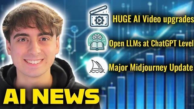 Major AI News Updates to Keep the Hype REAL! | Open LLMs, Midjourney, AI Video & More thumbnail