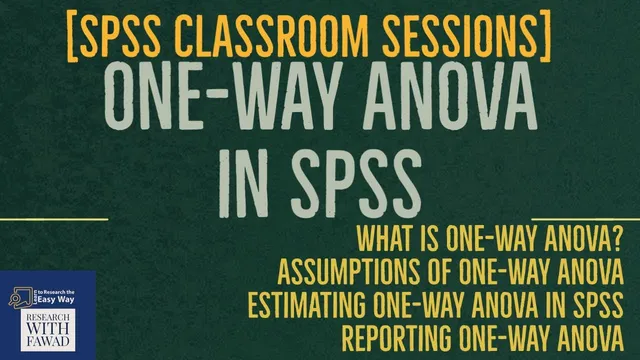 10. SPSS Classroom - How to Analyze, Interpret, Report One Way ANOVA in SPSS thumbnail