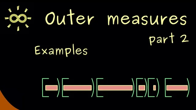 Measure Theory 21 | Outer measures - Part 2: Examples [dark version] thumbnail