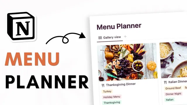 CREATE a Menu & Recipe Planner with Notion! | Beginner Tutorial + Free Template thumbnail
