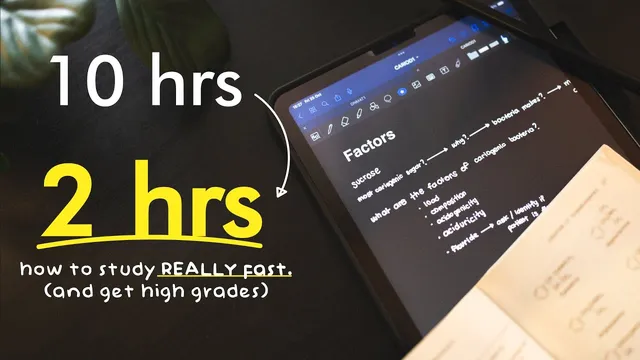 how to study less, and get better grades. (the easy way) thumbnail